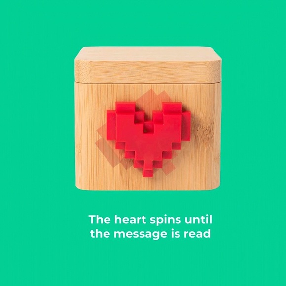 Lovebox Pixel Black & White Long Distance Love Note Messaging Device - Picture 6 of 12